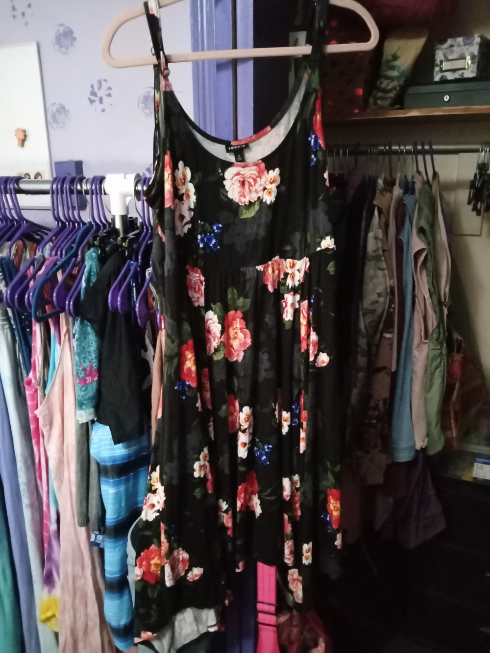 Torrid Black Fliral Dress